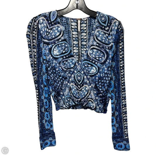 Top Long Sleeve By Free People In Blue, Size: Xs