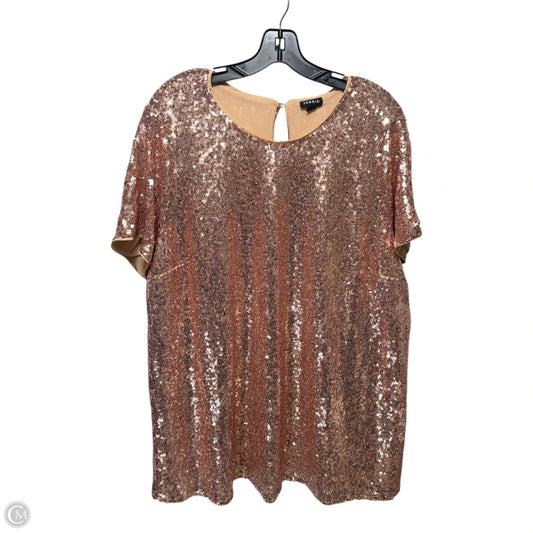 Abbey Sequin Top By Torrid In Champagne, Size: 3x