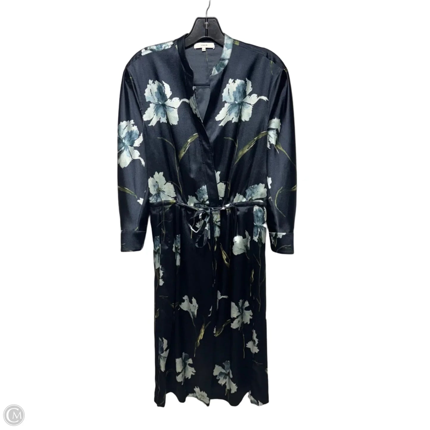 Faux Wrap Midi Dress By Vince In Iris Print, Size: XXS