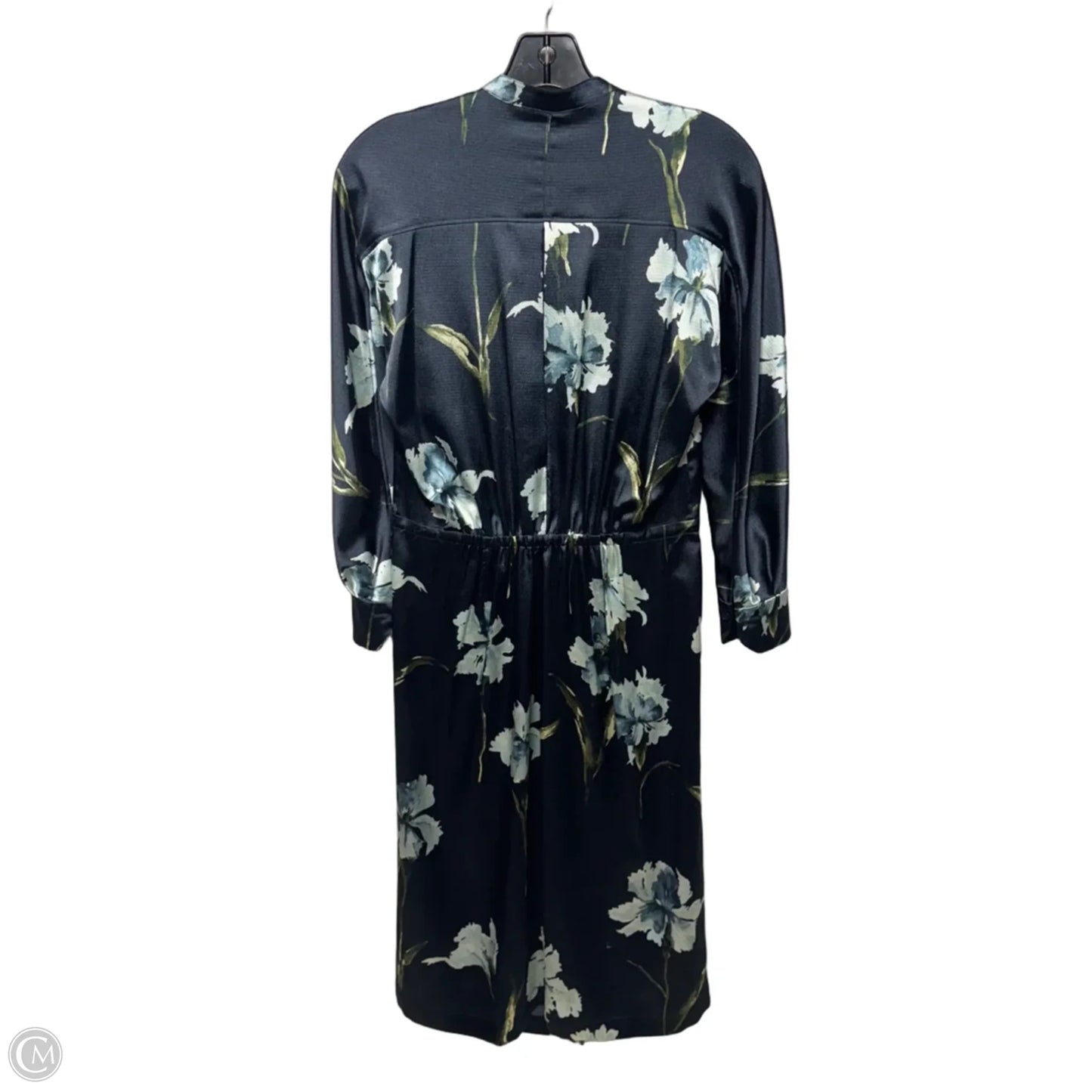 Faux Wrap Midi Dress By Vince In Iris Print, Size: XXS