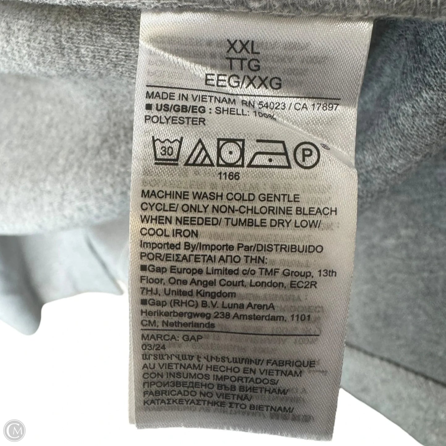 Relaxed Wrap Topcoat By Gap In Grey, Size: XXL