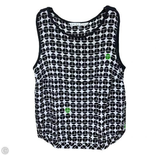 Silk Top Sleeveless By Trina Turk In Geometric Pattern, Size: S