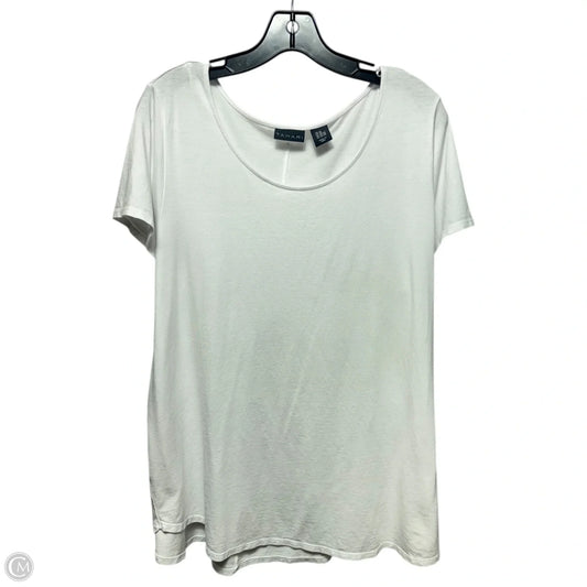 Top Short Sleeve Basic By Tahari In White, Size: 2x