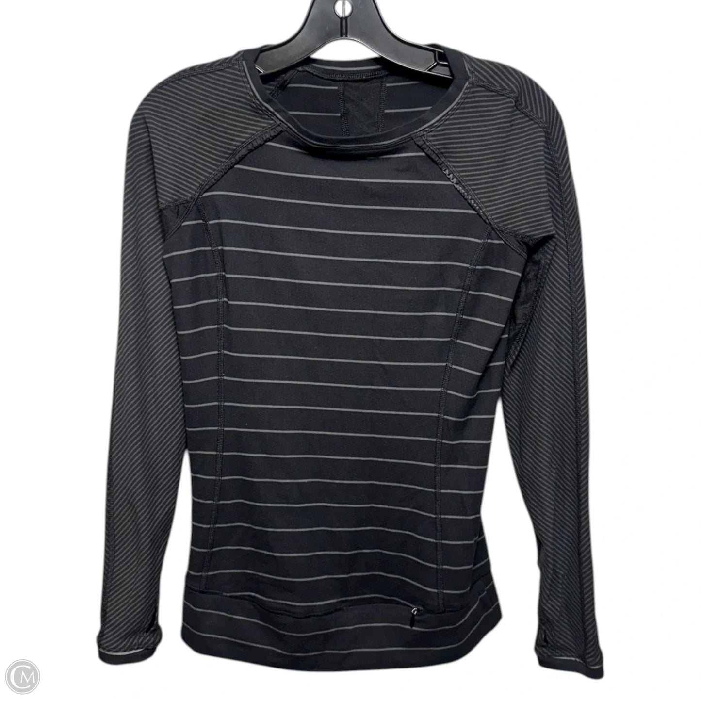 Full Tilt Long Sleeve By Lululemon In Slalom Stripe Black / Hyper Stripe Black / Black , Size: S estimated
