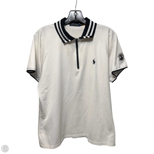 Golf Top Short Sleeve By Polo Ralph Lauren In Black & White, Size: Xl