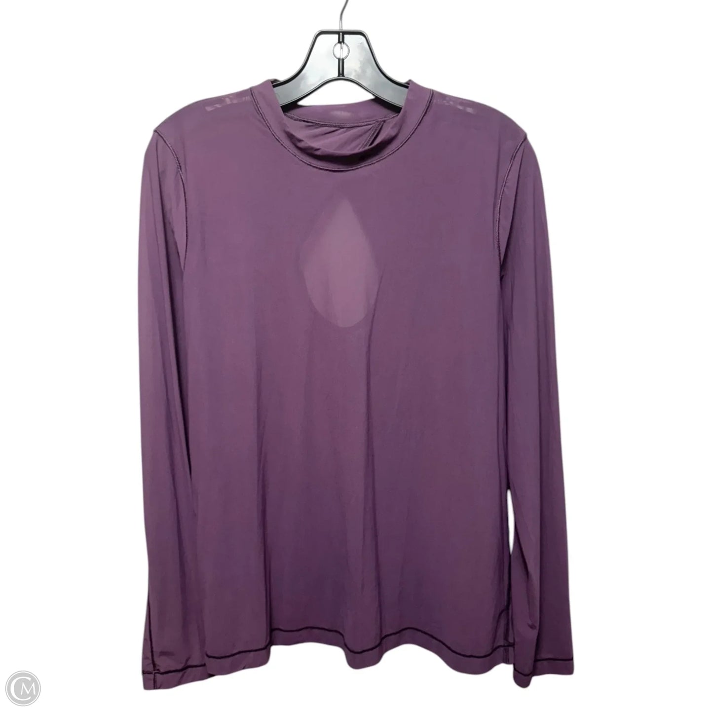 Keyhole Mesh Long-Sleeve Shirt By Lululemon In Grape Thistle, Size: S