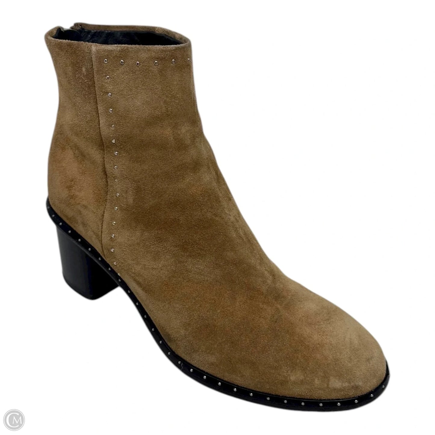 Suede Studded Boots Ankle Heels By Rag And Bone In Tan, Size: 8.5