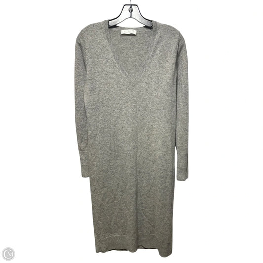 Cashmere V Neck Midi Dress By Everlane In Grey, Size: S