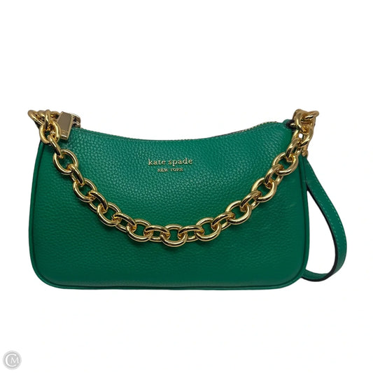 Jolie Pebble Leather Convertible Crossbody In Wintergreen Designer By Kate Spade, Size: Small
