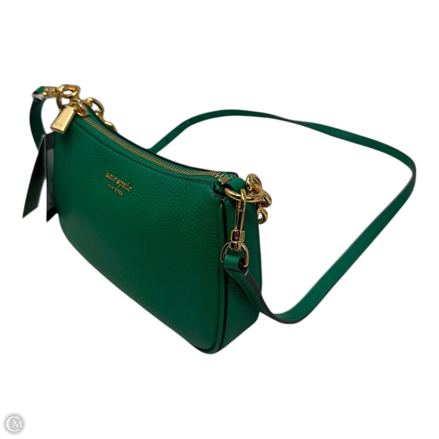 Jolie Pebble Leather Convertible Crossbody In Wintergreen Designer By Kate Spade, Size: Small