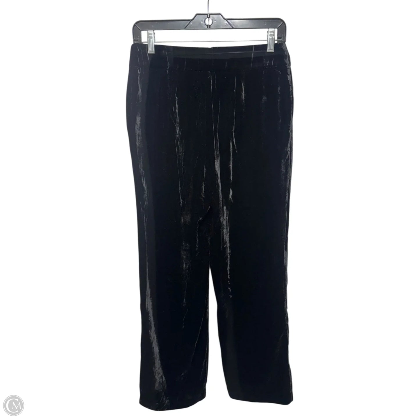 Wide Leg Effortless Velvet Pants By Talbots In Black, Size: 2