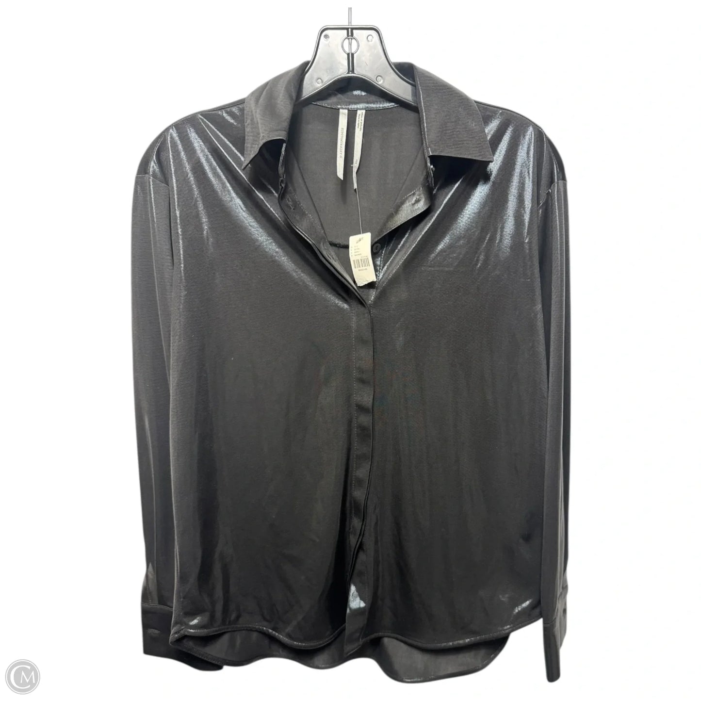 Metallic Sheer Top Long Sleeve By Anthropologie In Black, Size: Xxs