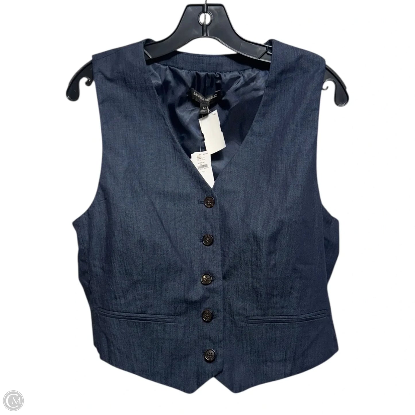 Vest Other By Banana Republic In Blue, Size: 14