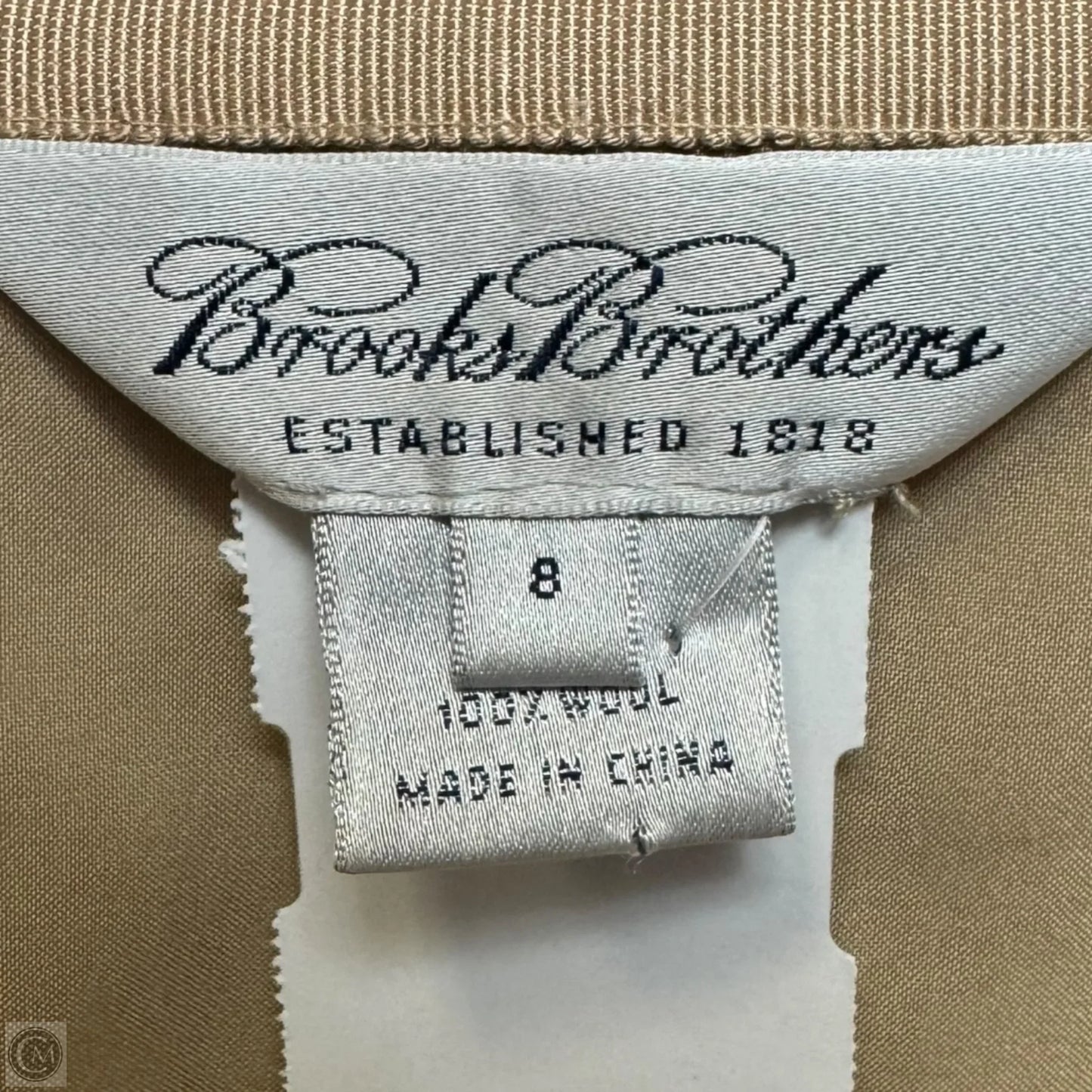 Wool Skirt Midi By Brooks Brothers In Tan, Size: 8