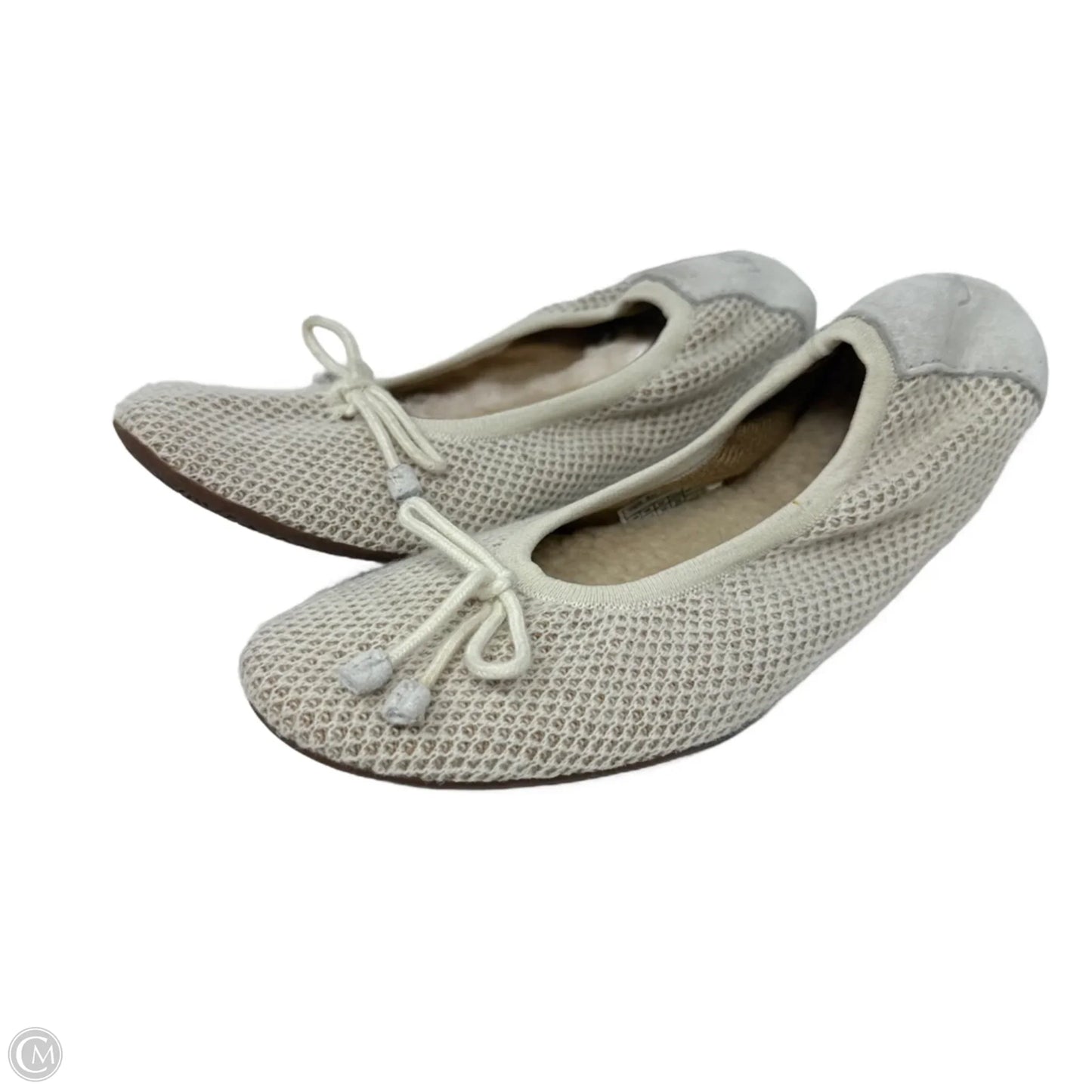 Brig Ballet Flats Designer By Ugg In Cream, Size: 8