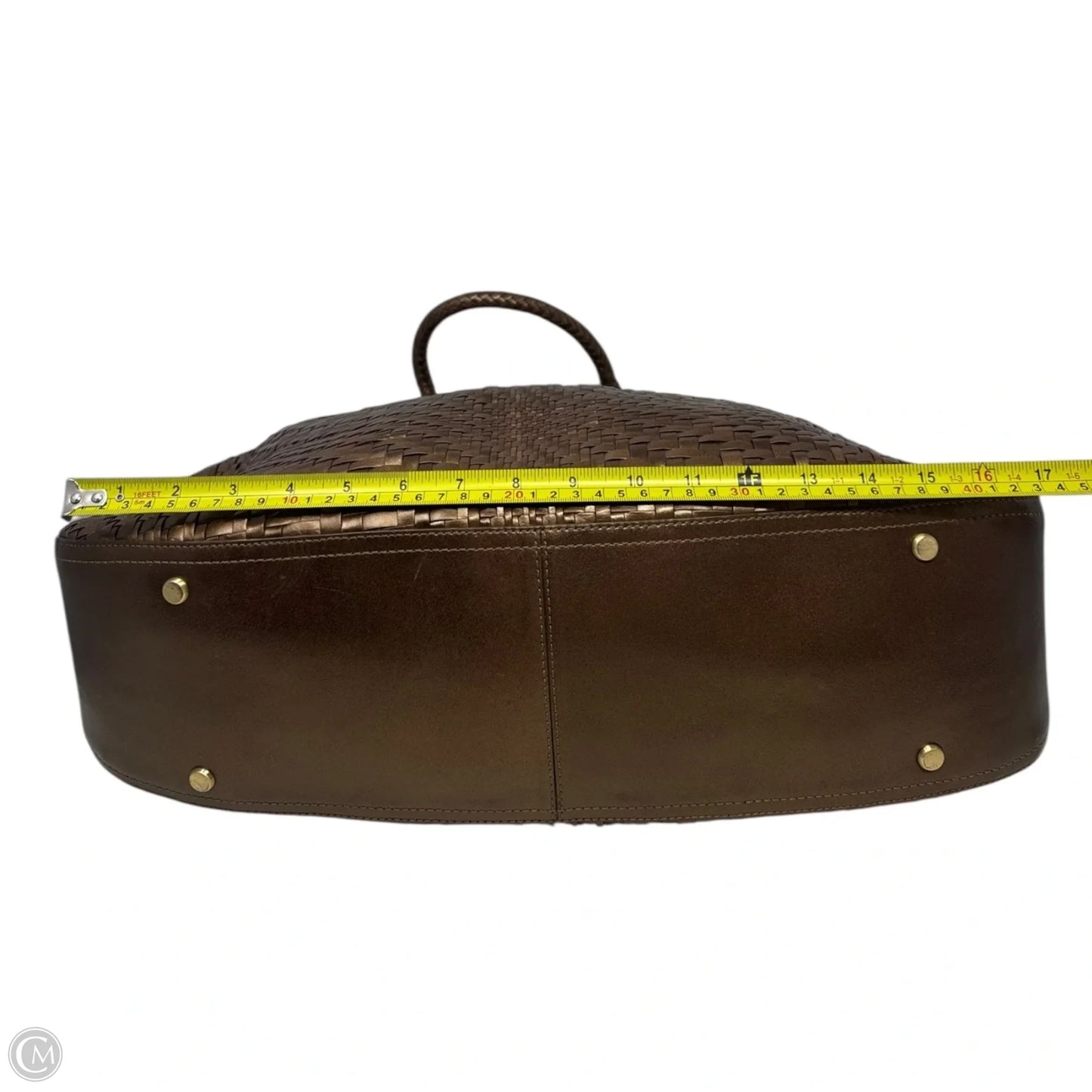 Metallic Woven Handbag Leather By Cole-haan, Size: Large