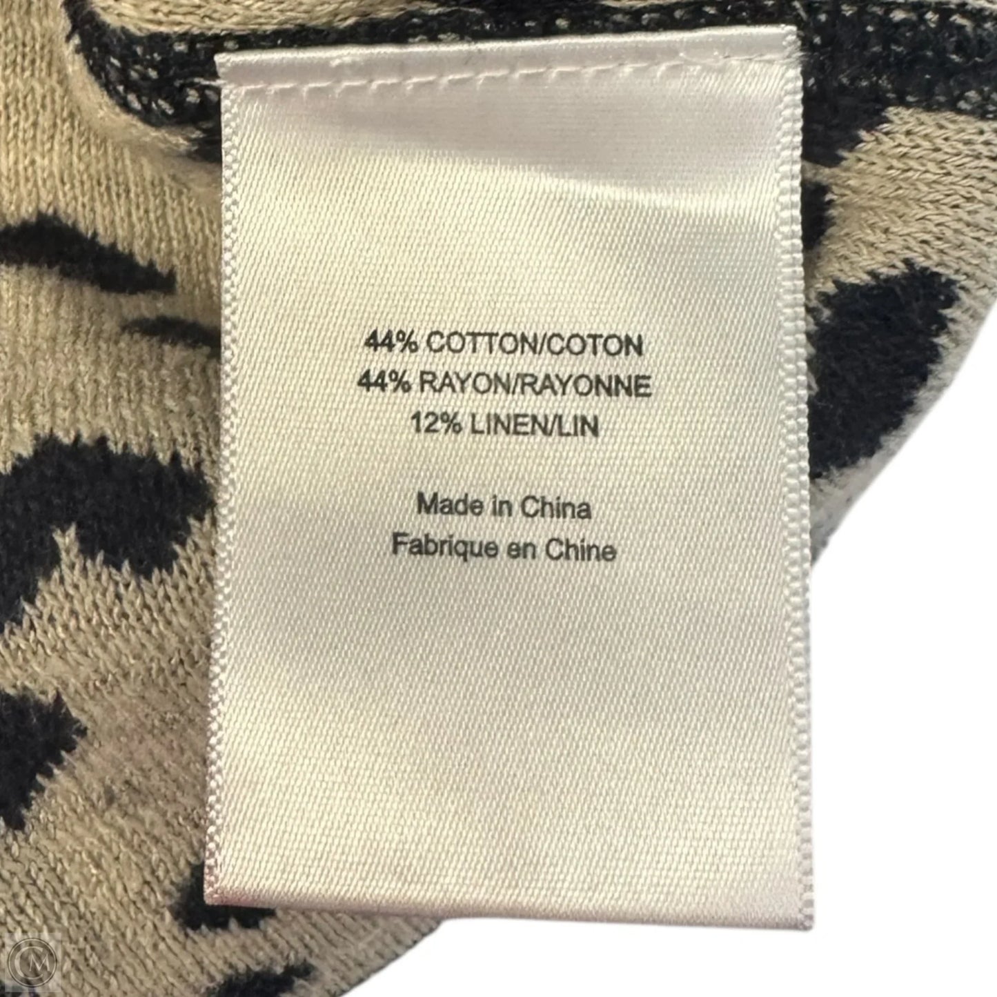 Sweater Designer By Tory Burch In Blue & Cream, Size: L