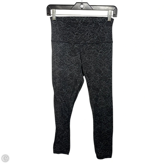 Athletic Leggings By Lululemon In Black & Grey, Size: 6