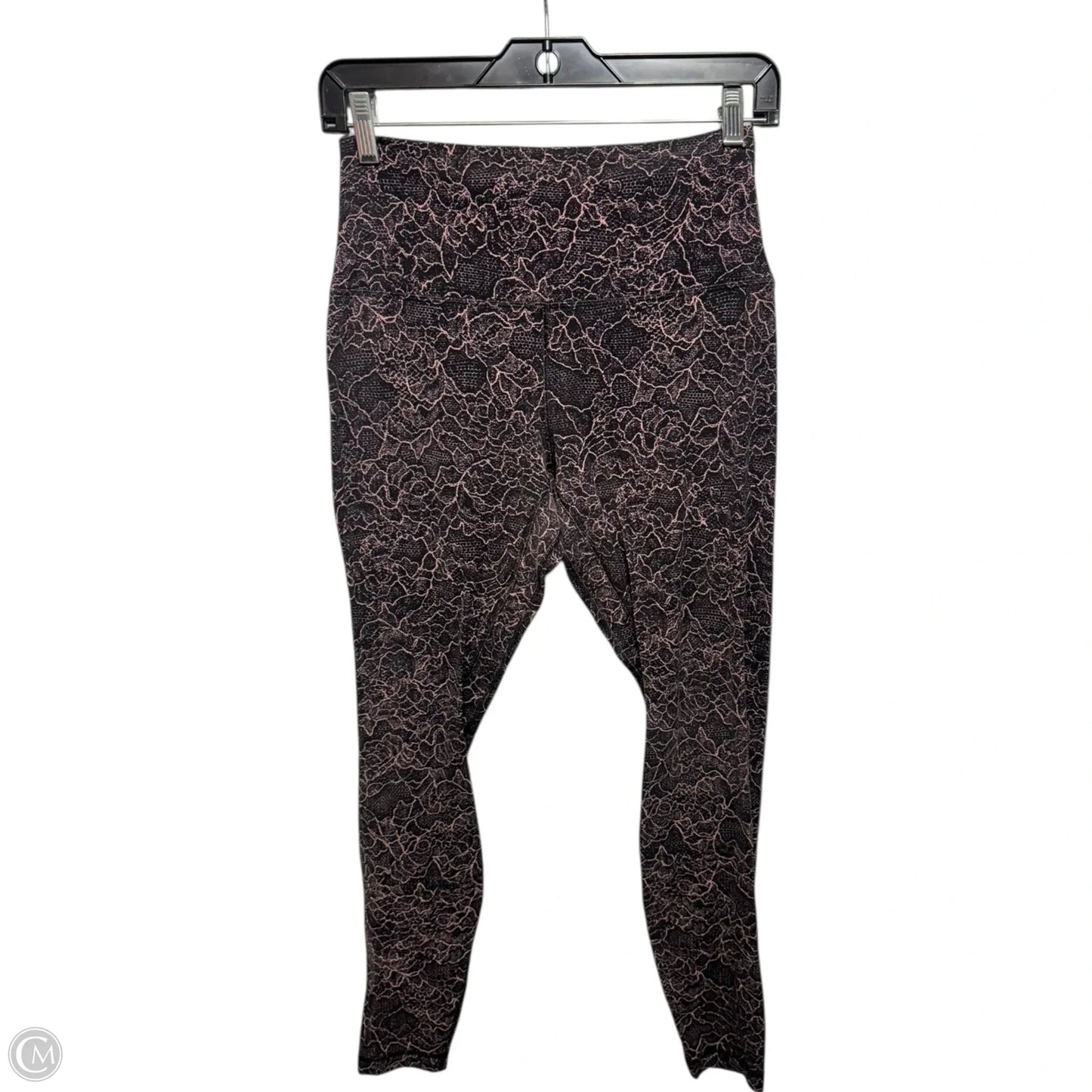 Athletic Leggings By Lululemon In Black & Pink, Size: 8