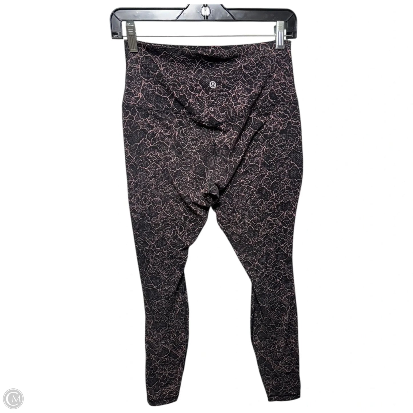 Athletic Leggings By Lululemon In Black & Pink, Size: 8