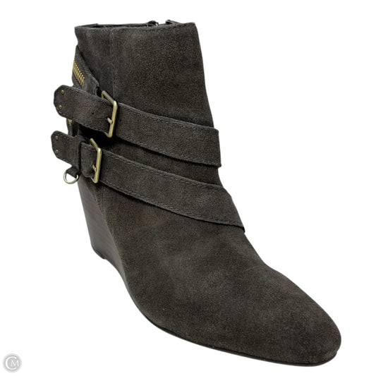 Suede Wedge Ankle Boots By Dolce Vita In Grey, Size: 8