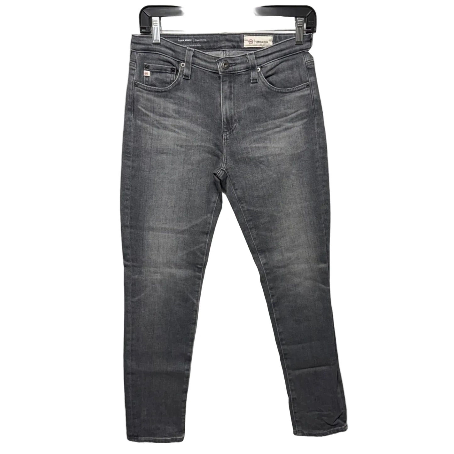 Pia Ankle Cigarette Jeans Skinny By Adriano Goldschmied In Grey Denim, Size: 2