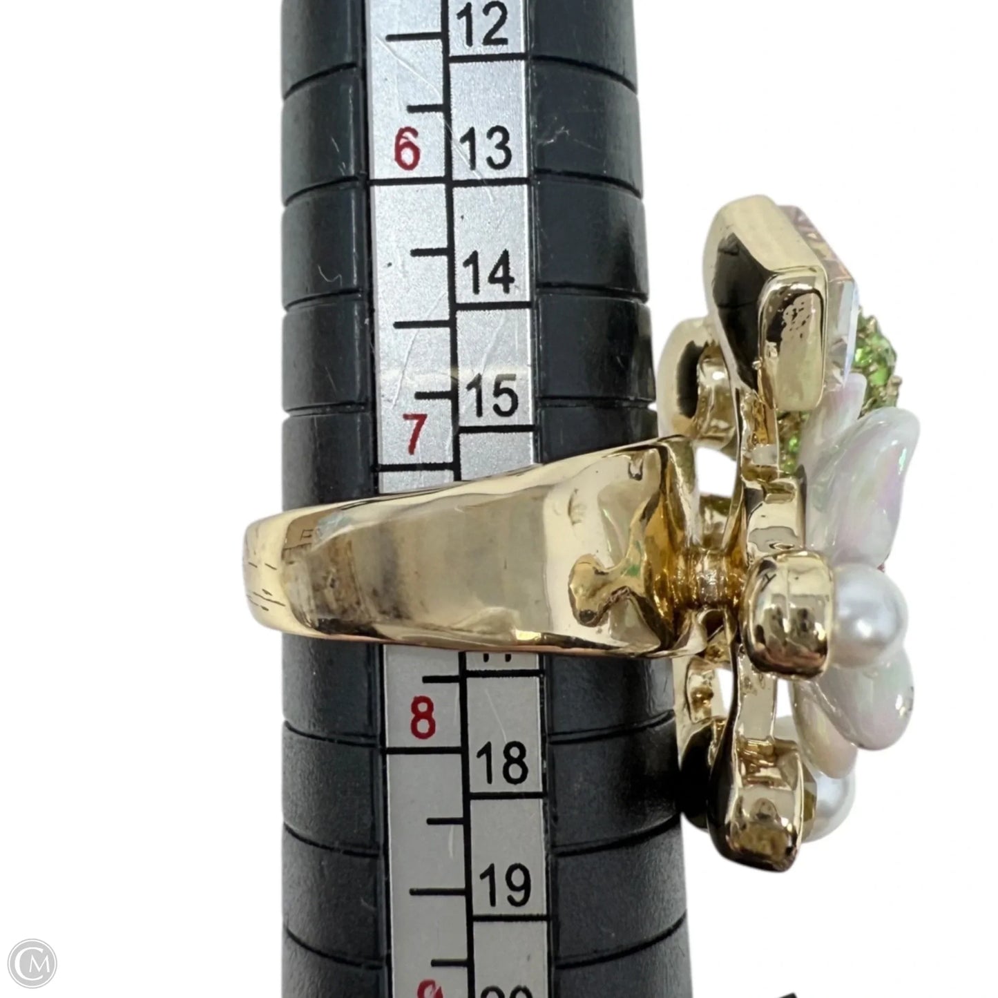 Fruit Flower Rhinestone Cluster Ring By Betsey Johnson, Size: 7.5