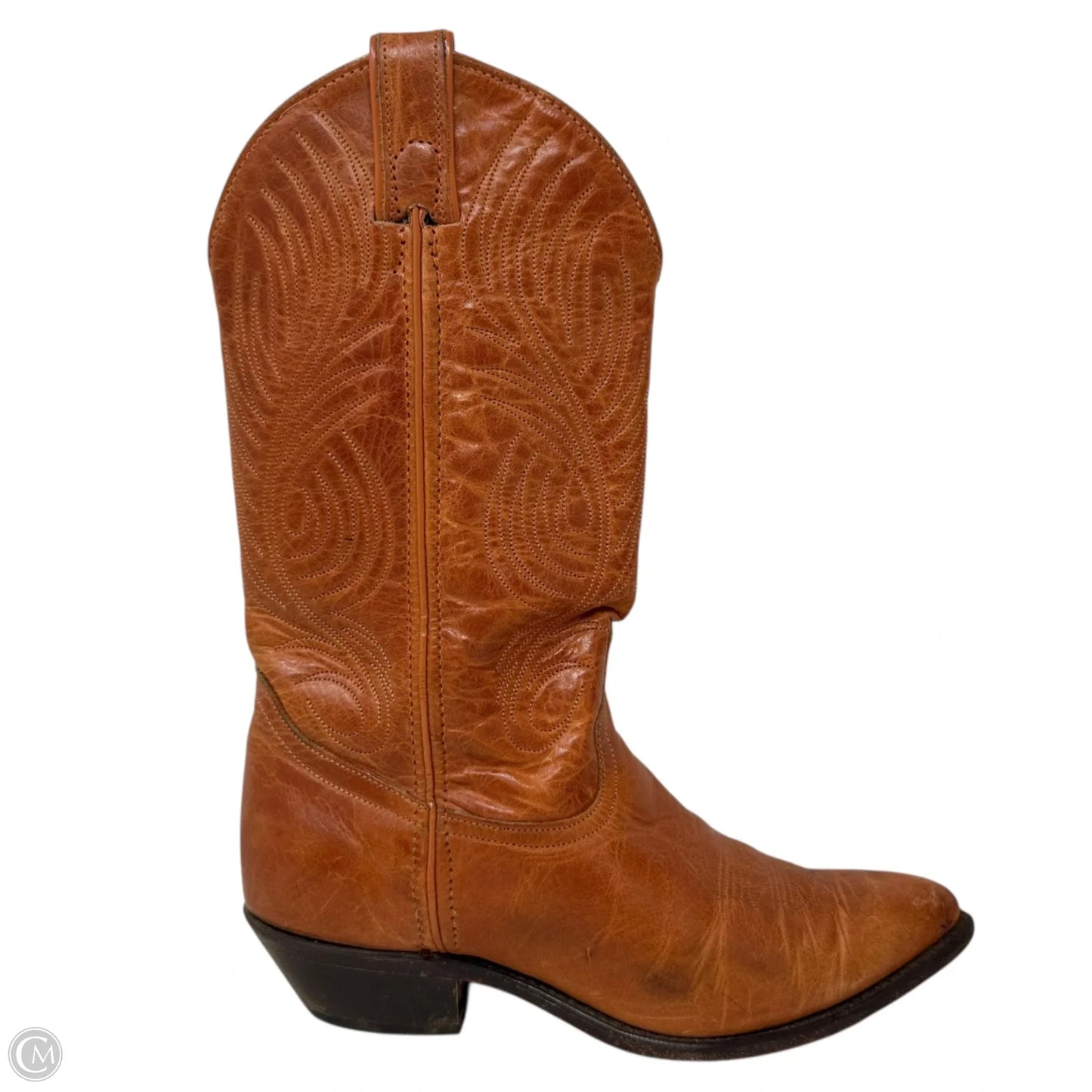 Vintage Reba Whiskey Western Boots By Code West In Rust, Size: 7