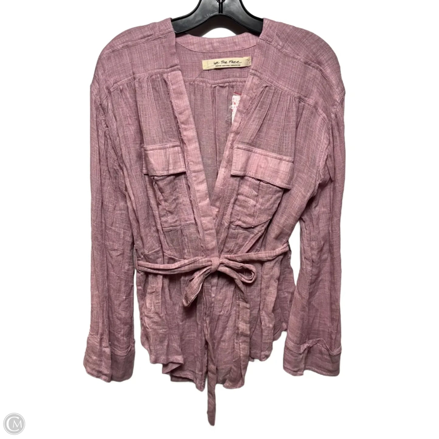 Safari Sheer Gauze Wrap Top By We The Free In Mauve, Size: M