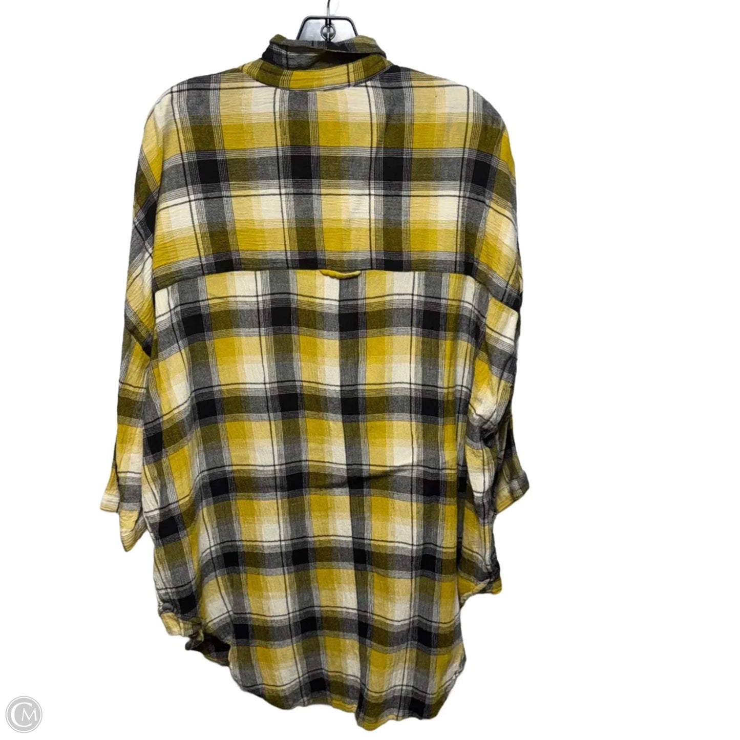 Embroidered Plaid Buttondown By Maeve In Plaid Pattern, Size: M