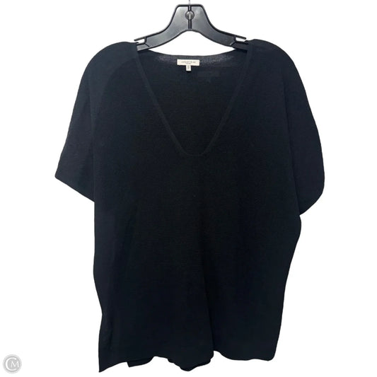 Knit Top Short Sleeve Designer By Lafayette 148 In Black, Size: M