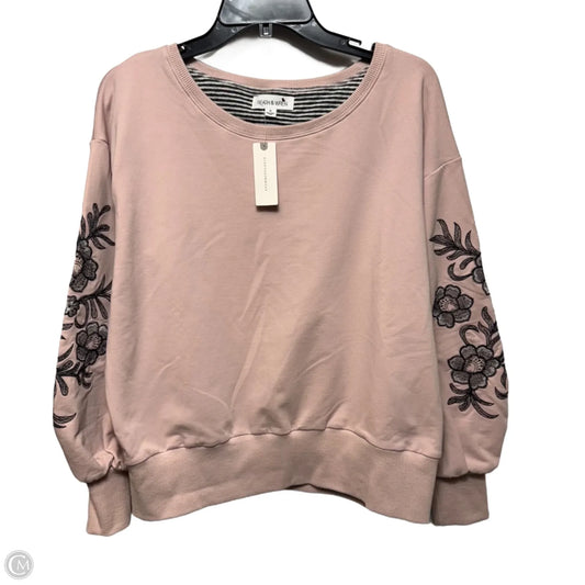 Dawna Embroidered Sweatshirt By Reath & Wren In Pink, Size: M