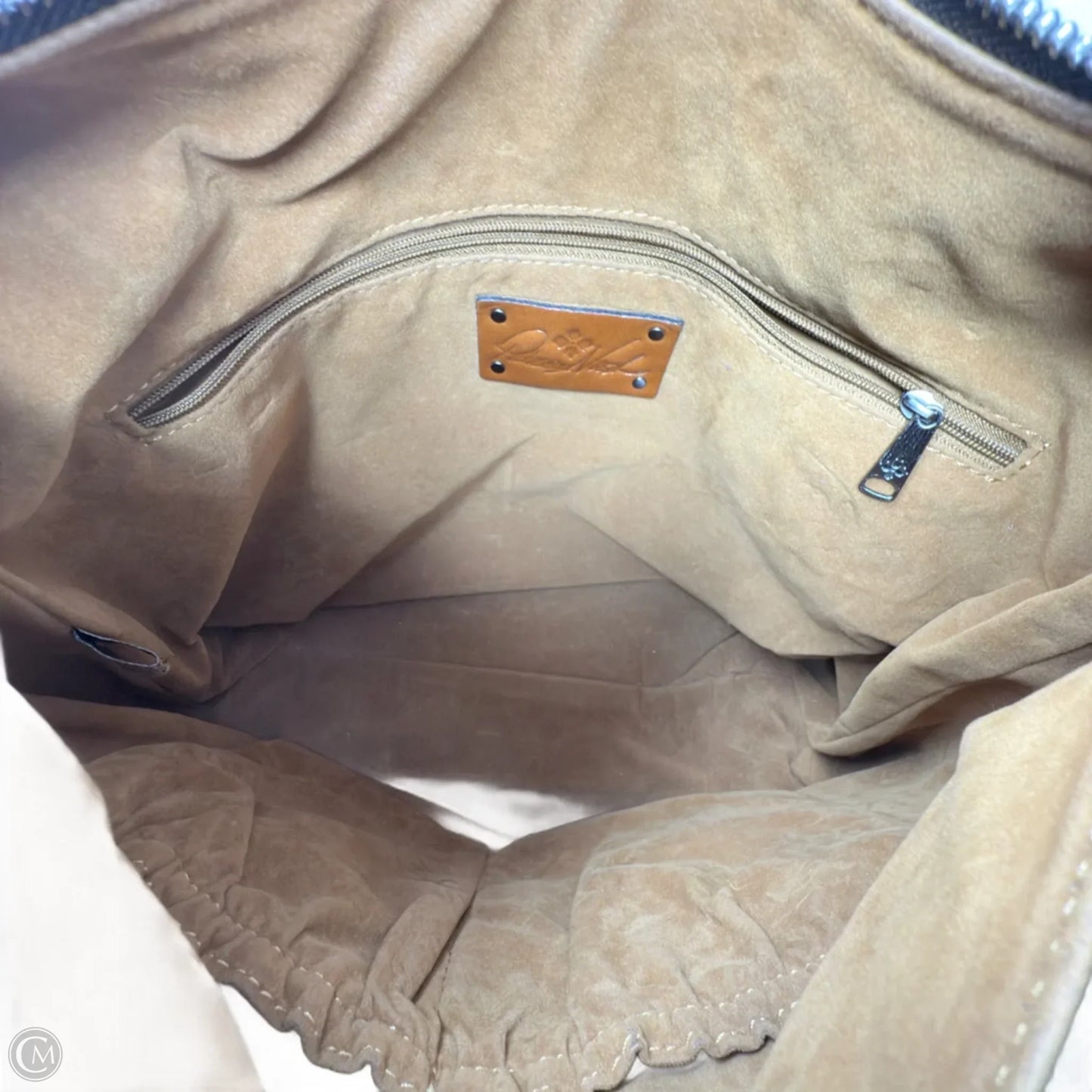 Lueven Burnished Suede HoboDesigner By Patricia Nash, Size: Medium