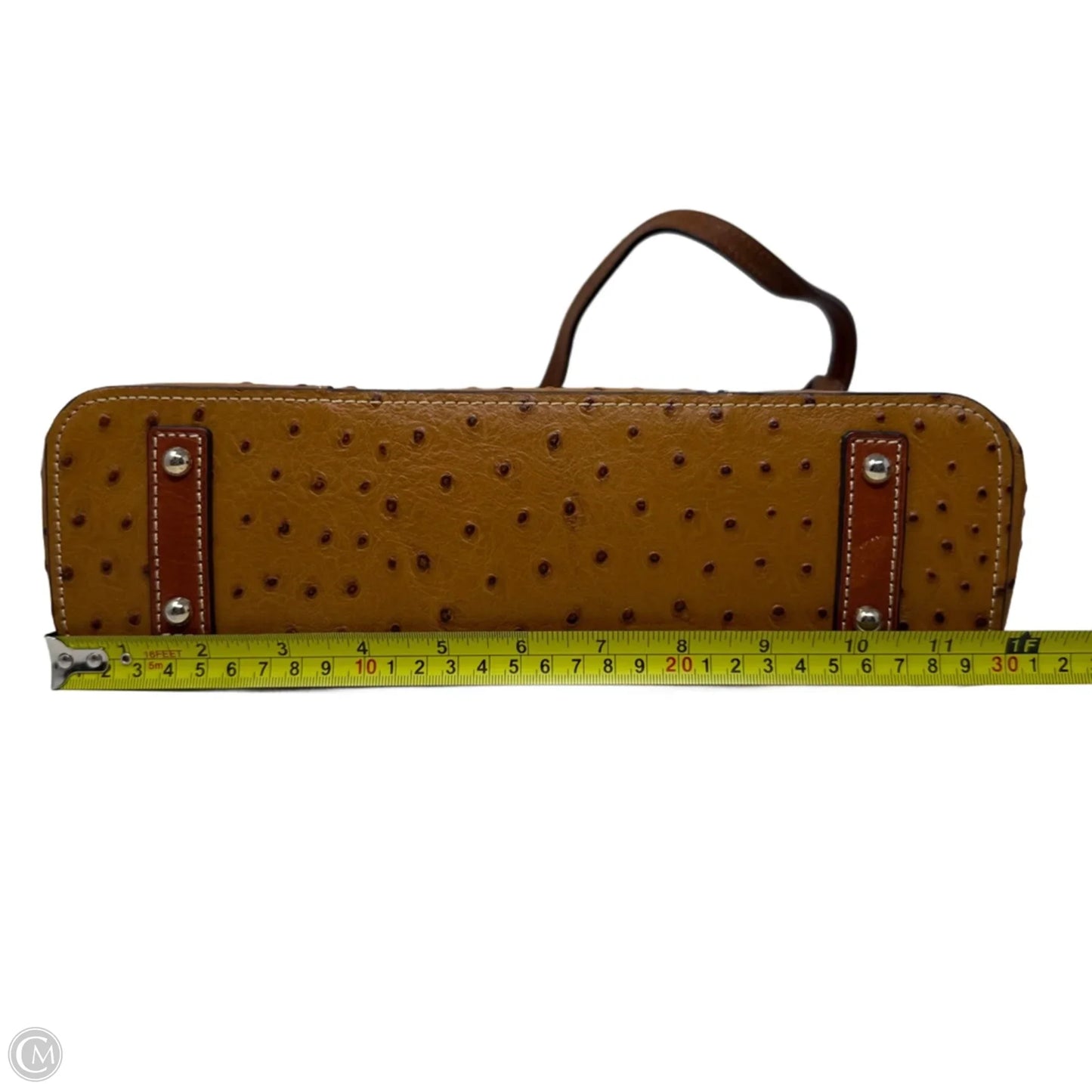 Lexington Ostrich Leather Tote Designer By Dooney And Bourke, Size: Medium