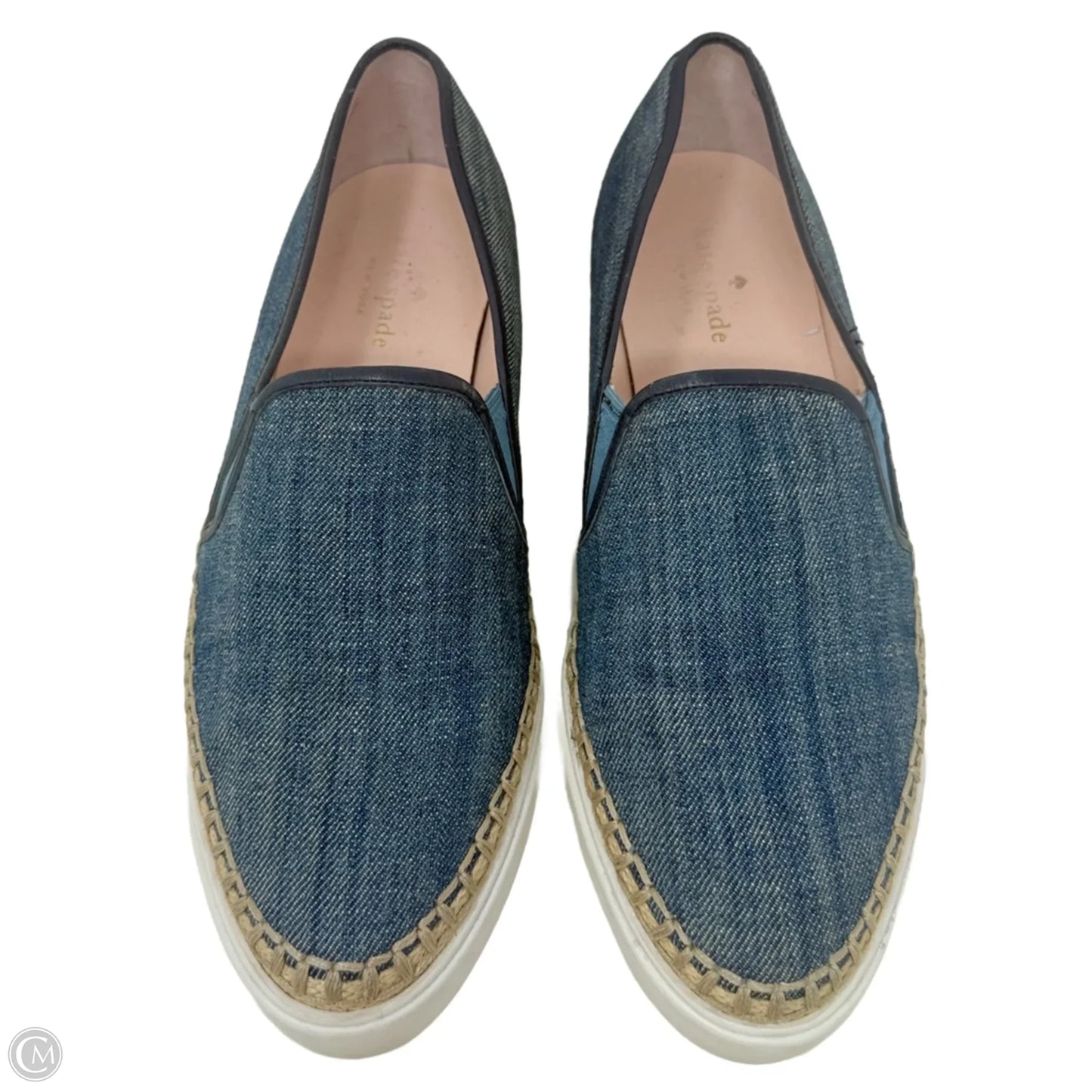Cory Denim Slip-On Sneakers Designer By Kate Spade In Blue Denim, Size: 9