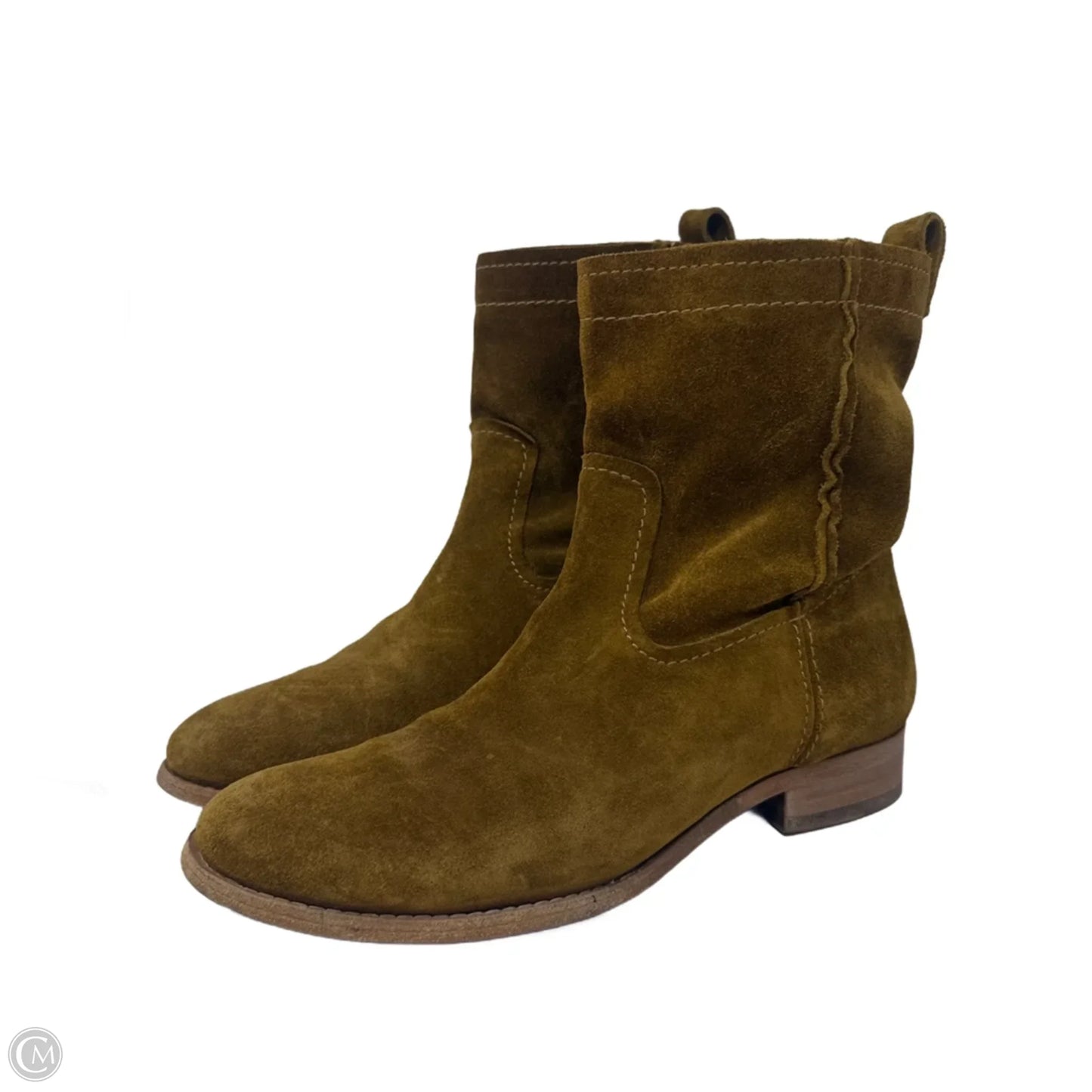 Cara Short Slouch Boots Designer By Frye In Brown, Size: 9