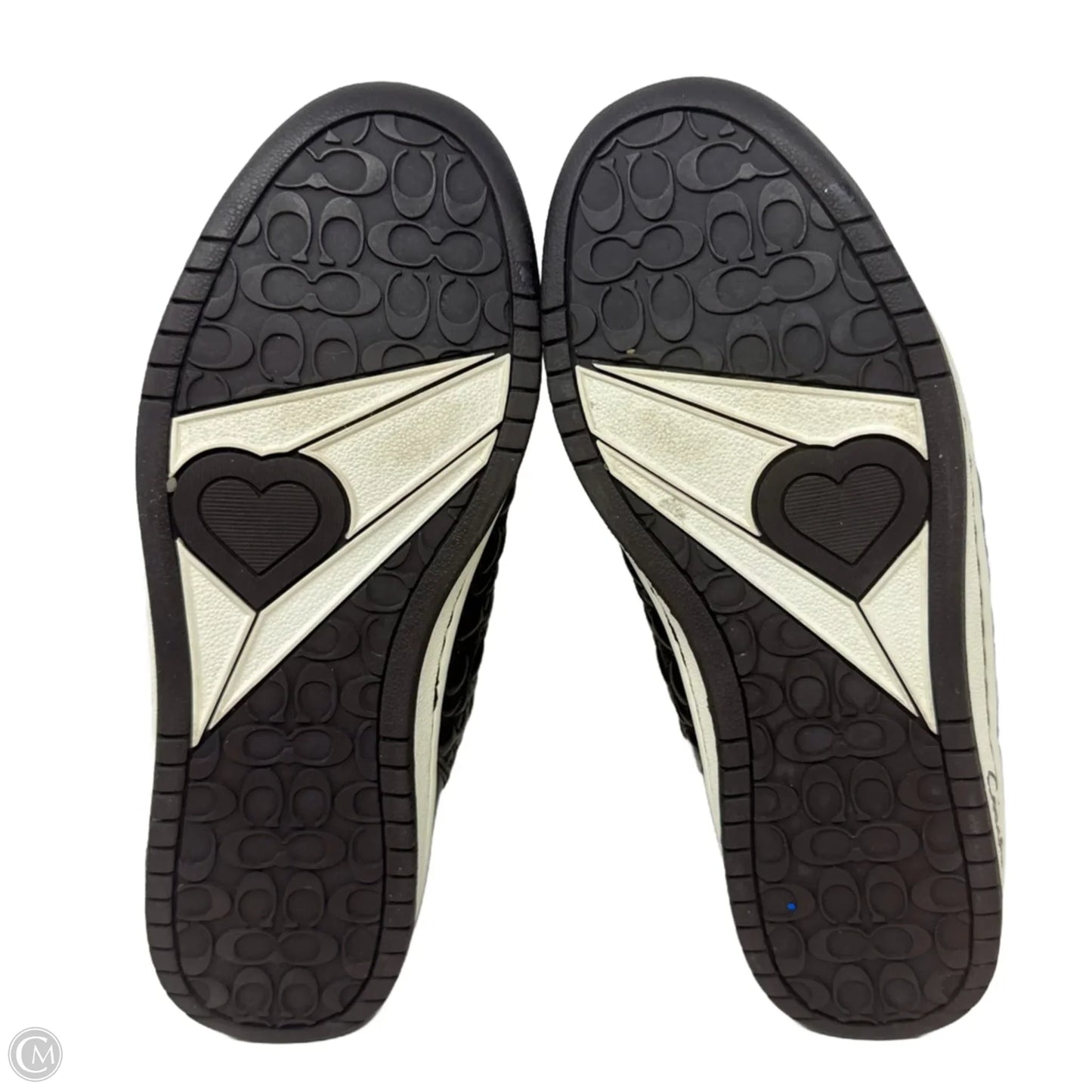 Nanette Patent Leather High Top Sneakers In Chocolate Designer By Coach In Brown, Size: 8.5