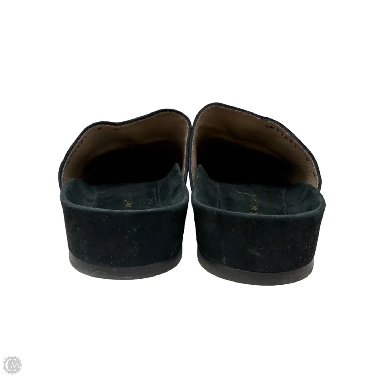 Studio Slides In Black Luxe Suede Designer By Stuart Weitzman In Black, Size: 8