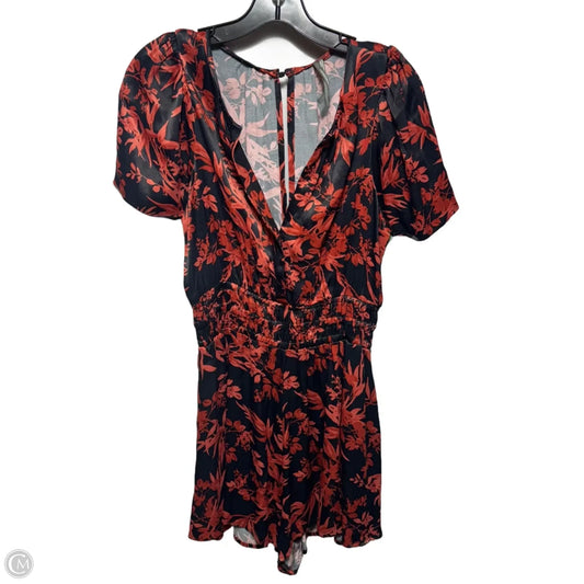 Romper By Anthropologie In Black & Orange, Size: S