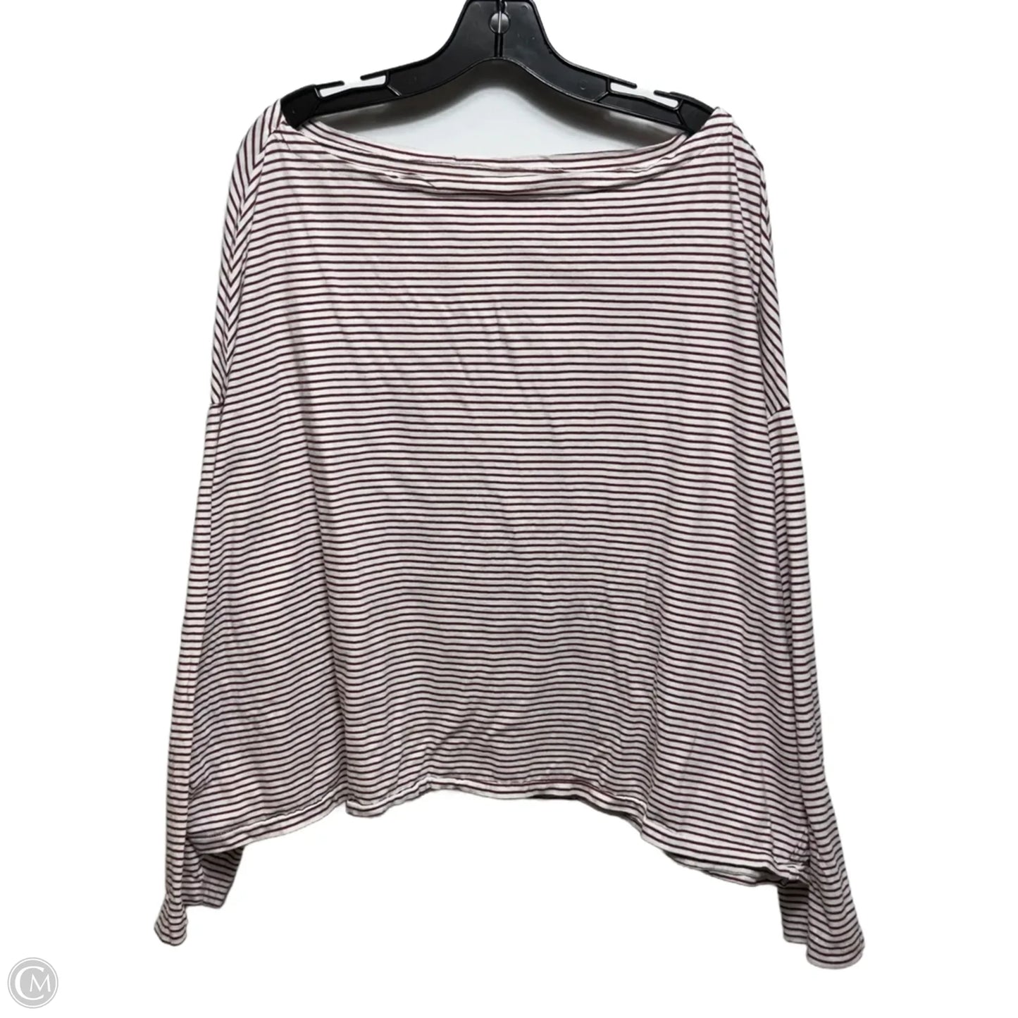 Top Long Sleeve Designer By All Saints In Striped Pattern, Size: L