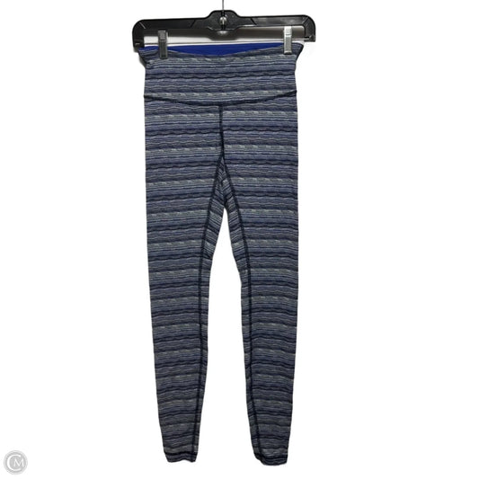 Athletic Leggings By Lululemon In Striped Pattern, Size: 4