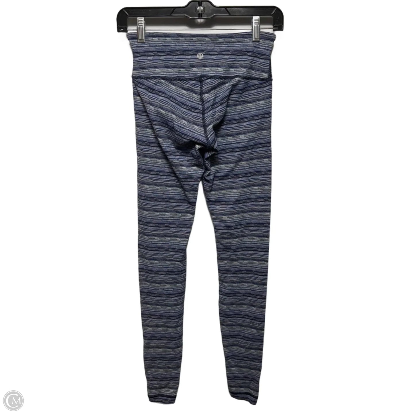 Athletic Leggings By Lululemon In Striped Pattern, Size: 4