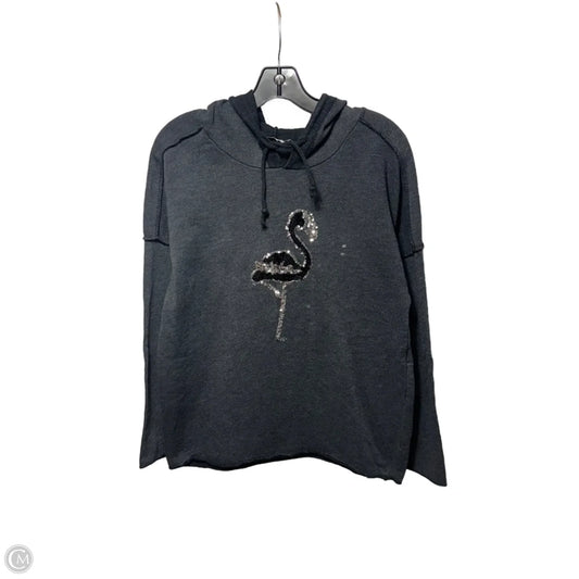 Flamingo Sweatshirt Hoodie By Gigi Moda In Grey, Size: M estimated