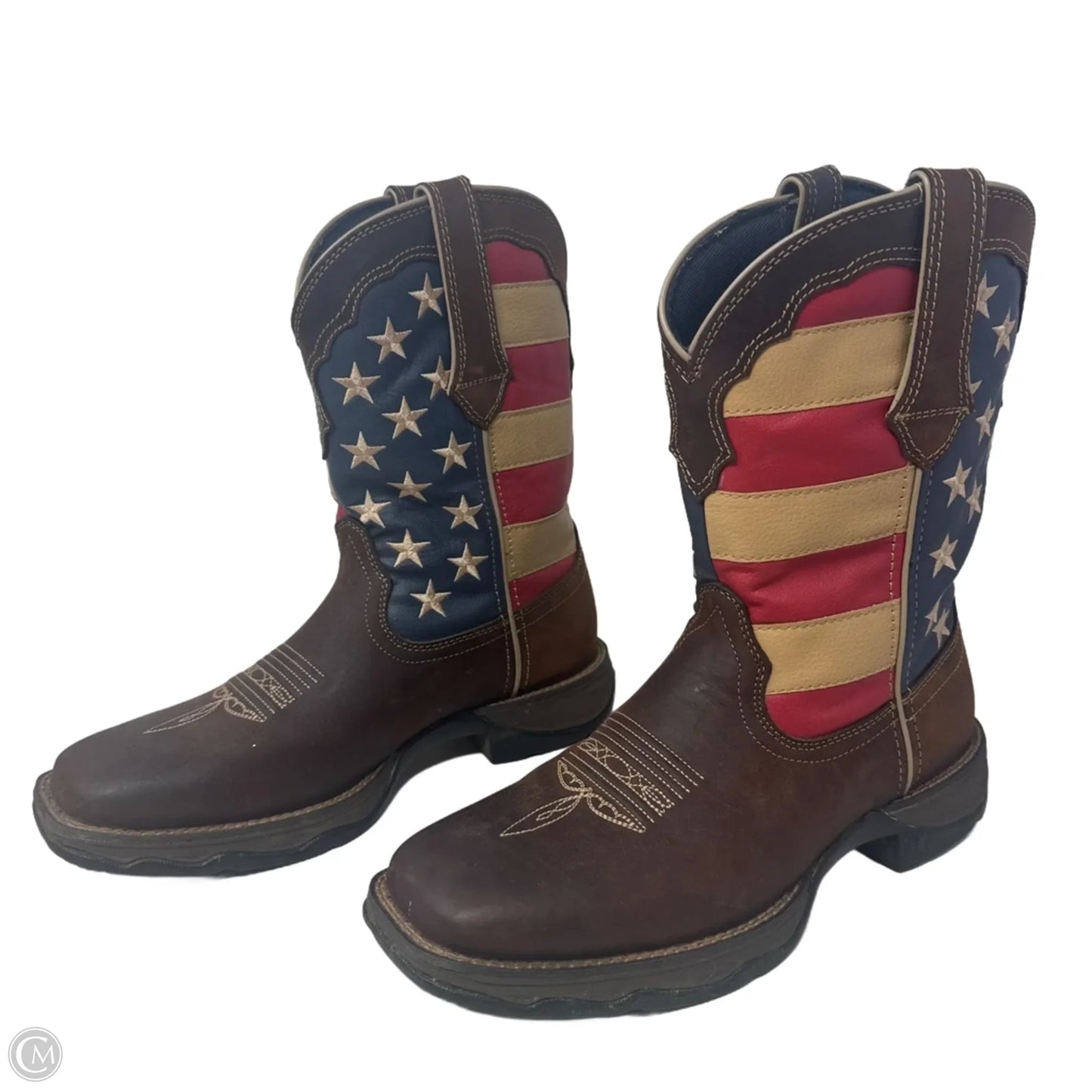 American Flag Boots Western By Durango In Blue & Red & White, Size: 8.5