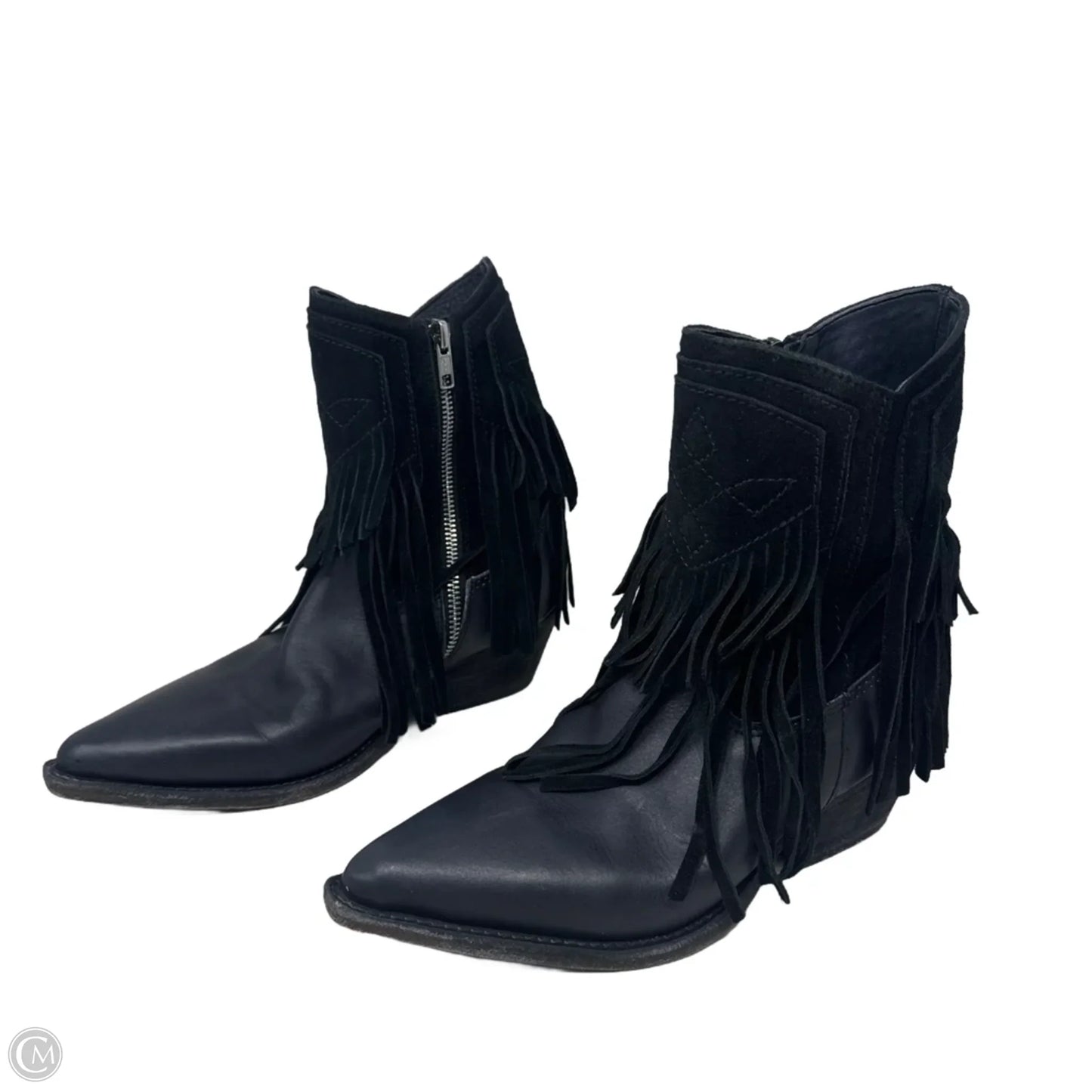 Fringe Boots Western By Free People In Black, Size: 7