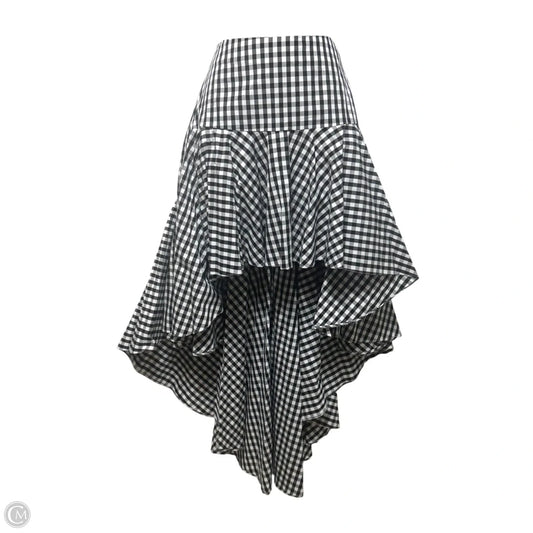 High-Low Skirt Midi By INA In Checkered Pattern, Size: S