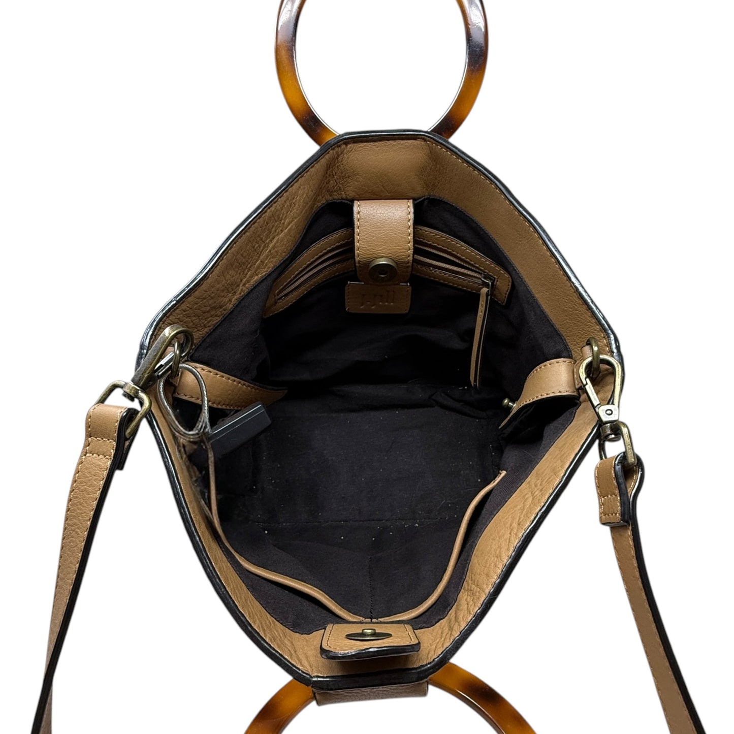 Round Handle Leather Convertible Bucket Bag  By J Jill, Size: Medium