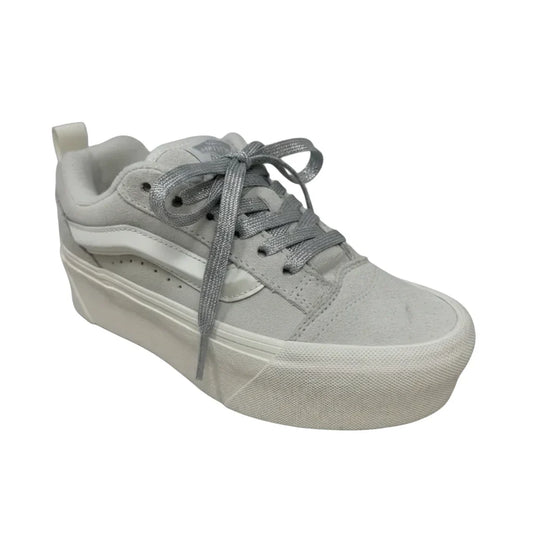 Shoes Sneakers Platform By Vans In Cream & Silver, Size: 5.5