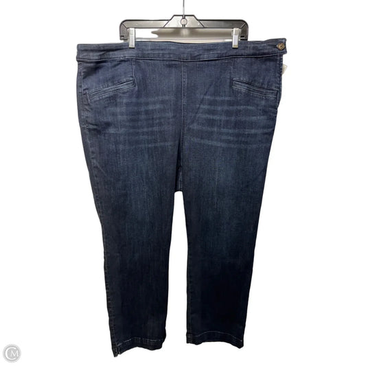 Jeans Straight By Pilcro In Blue Denim, Size: 26 (plus size)