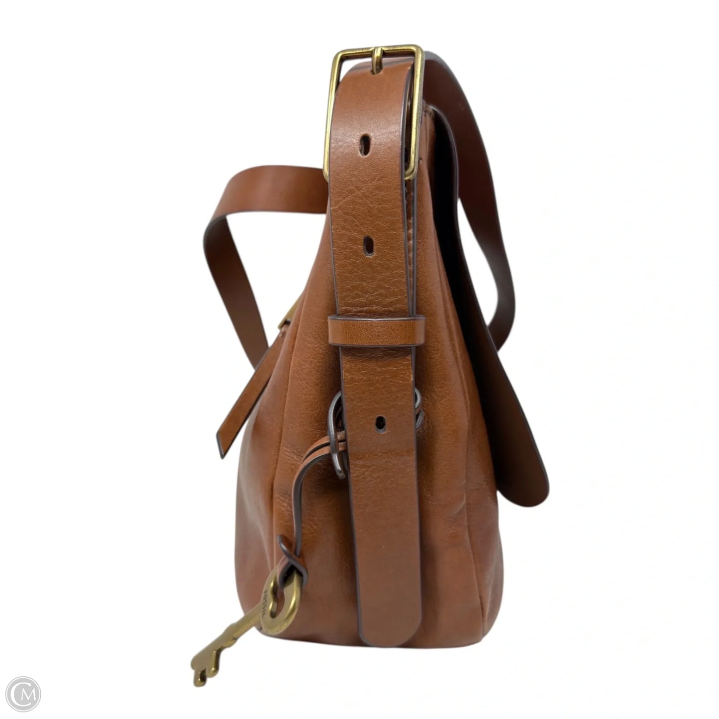 Harper Leather Large Flap Crossbody Bag By Fossil, Size: Medium